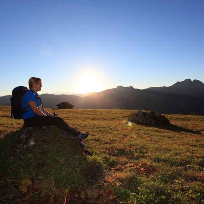 Sonnenaufgang am Saukar, Wandern im Tal der Almen © TVB Großarl